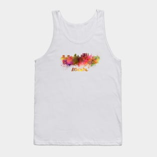 Atlanta skyline in watercolor Tank Top